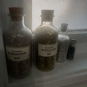 Cody Foster Vintage Glass Glitter Set - Silver and Gold